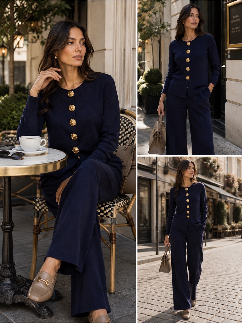 ✨ Parisian Two-Piece Set with Statement Gold Buttons 🇫🇷